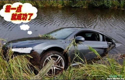 Audi R8 улетел в реку