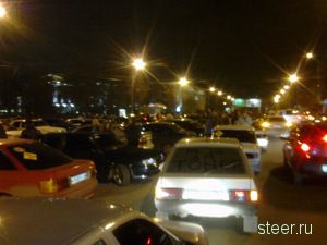 Ночная акция протеста автомобилистов прошла в Екатеринбурге (фото)