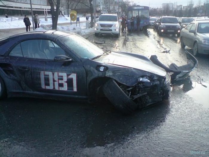 500 HP Porsche не для сибирских дорог (фото)