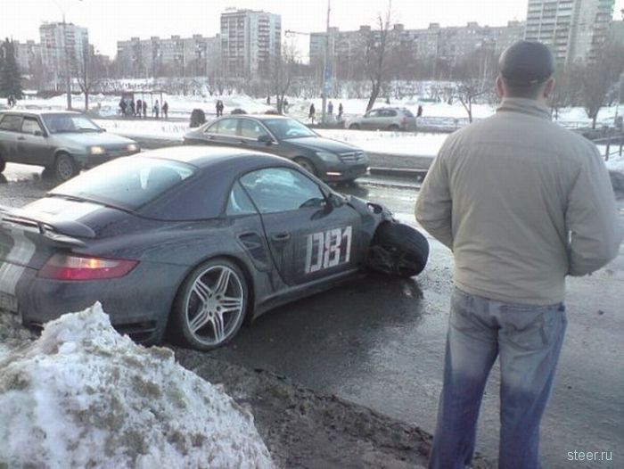 500 HP Porsche не для сибирских дорог (фото)