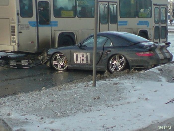 500 HP Porsche не для сибирских дорог (фото)