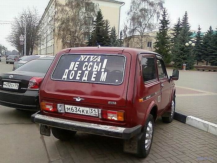 Послания на автомобилях (фото)