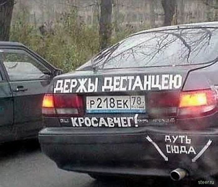 Послания на автомобилях (фото)