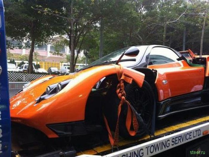 Pagani Zonda F разбили в Гонконге (фото)