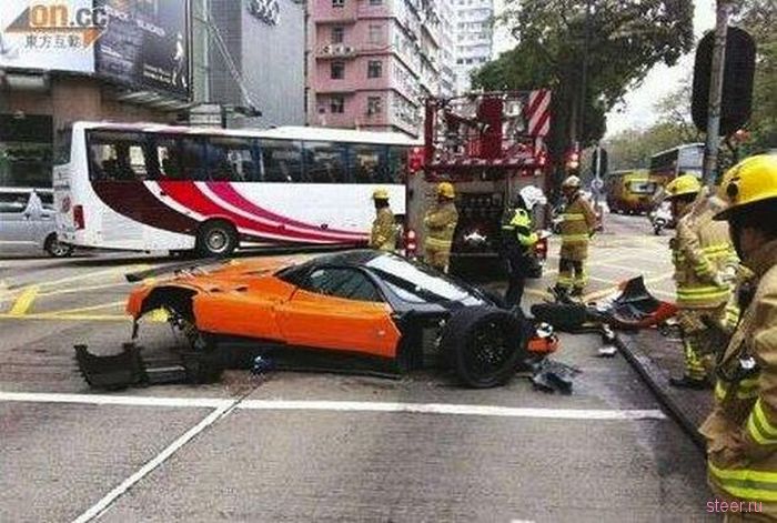 Pagani Zonda F разбили в Гонконге (фото)