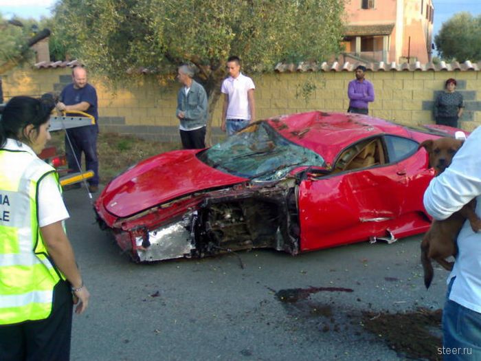 Арендованный для свадьбы Ferrari F430 разбили вдребезги (фото и видео)