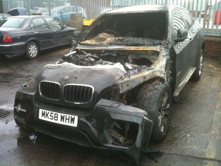 Короткое замыкание в BMW X6 (фото)