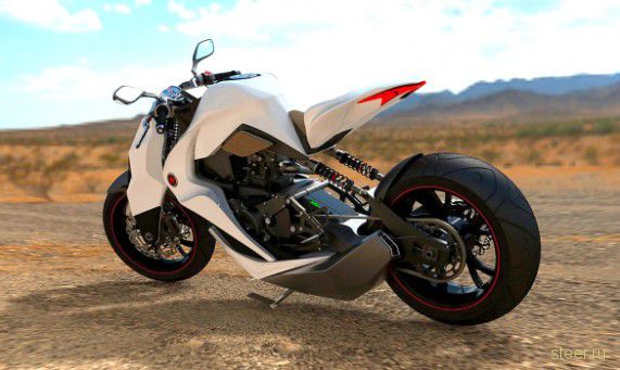 2012 Иж-1 – концепт гибридного мотоцикла (фото и видео)