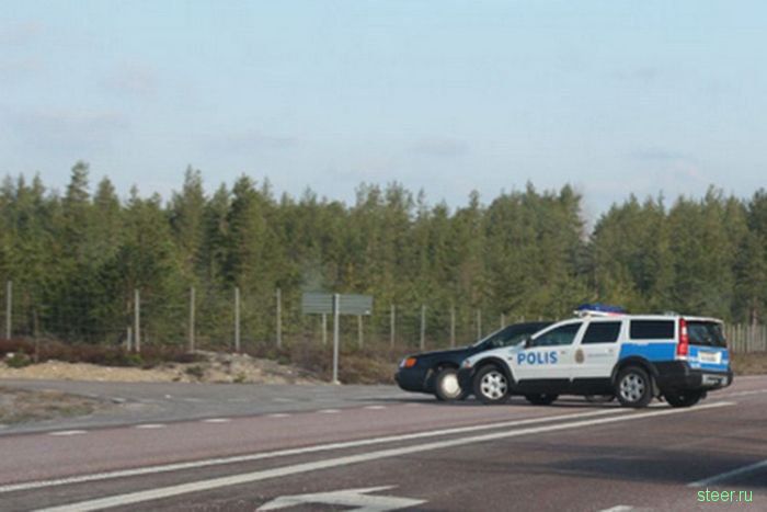 Жесткое Задержание автоугонщиков в Швеции (фото)