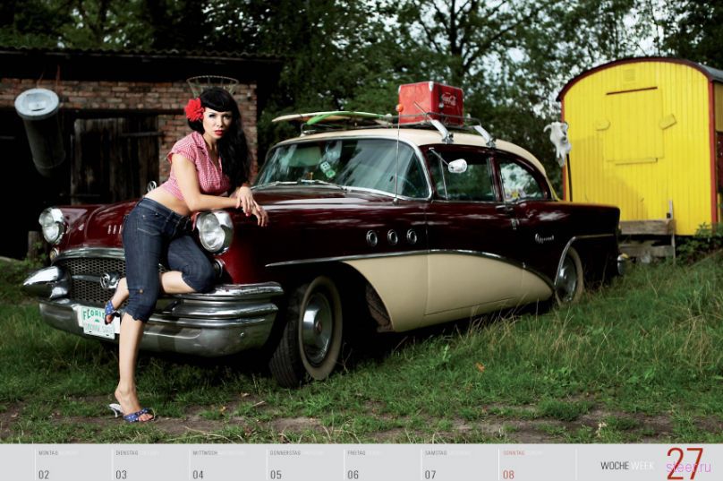 Календарь Girls and legendary US-cars 2012 (фото)
