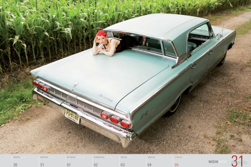 Календарь Girls and legendary US-cars 2012 (фото)