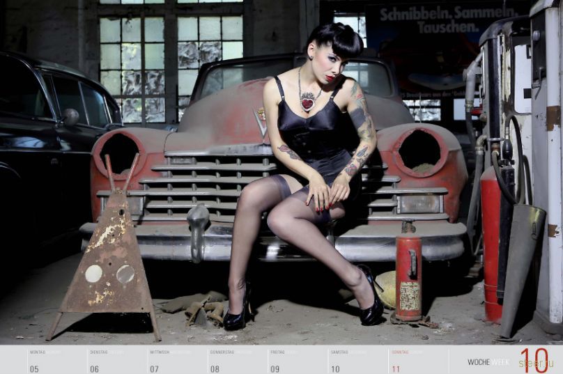 Календарь Girls and legendary US-cars 2012 (фото)