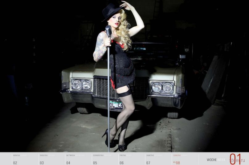 Календарь Girls and legendary US-cars 2012 (фото)