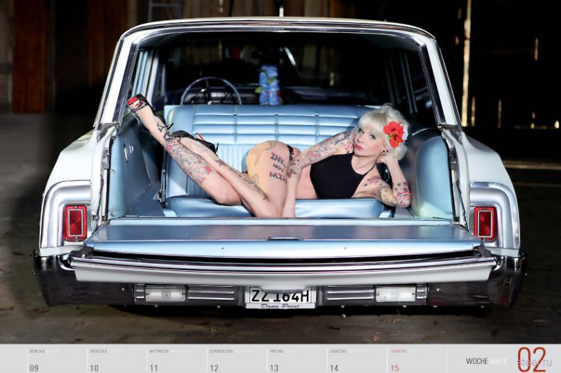 Календарь Girls and legendary US-cars 2012 (фото)