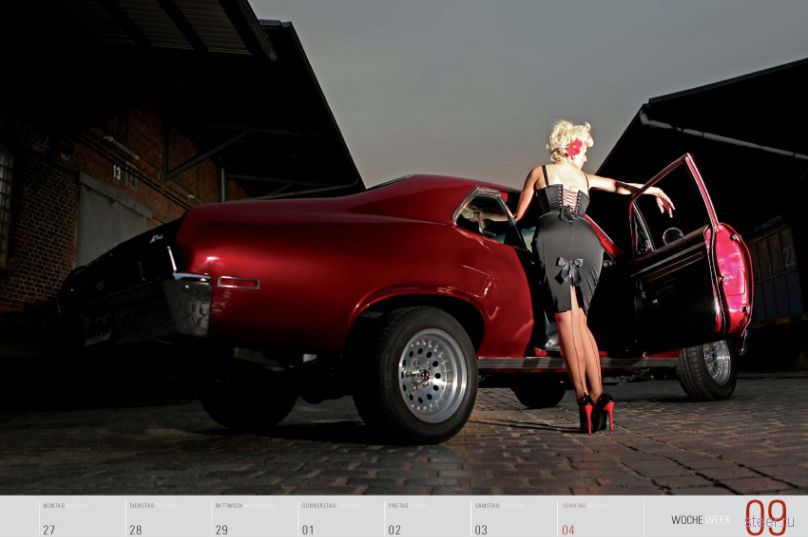 Календарь Girls and legendary US-cars 2012 (фото)