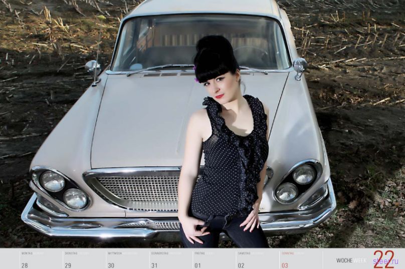 Календарь Girls and legendary US-cars 2012 (фото)