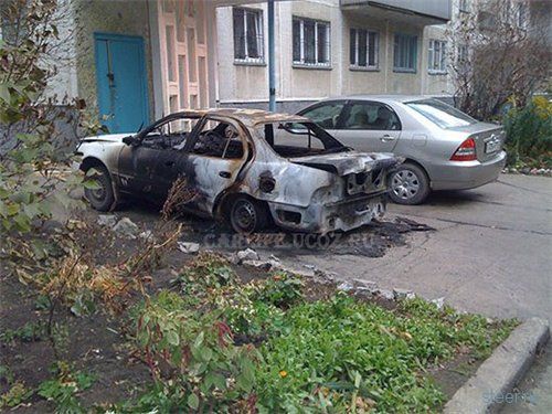 Поджог автомобилей в Новосибирске