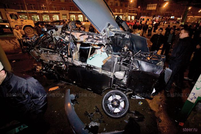 В Москве  разбили Lamborghini Murcielago (фото)