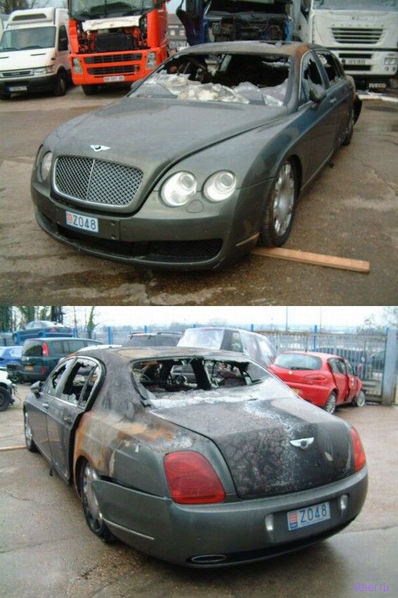 разбитые дорогие автомобили