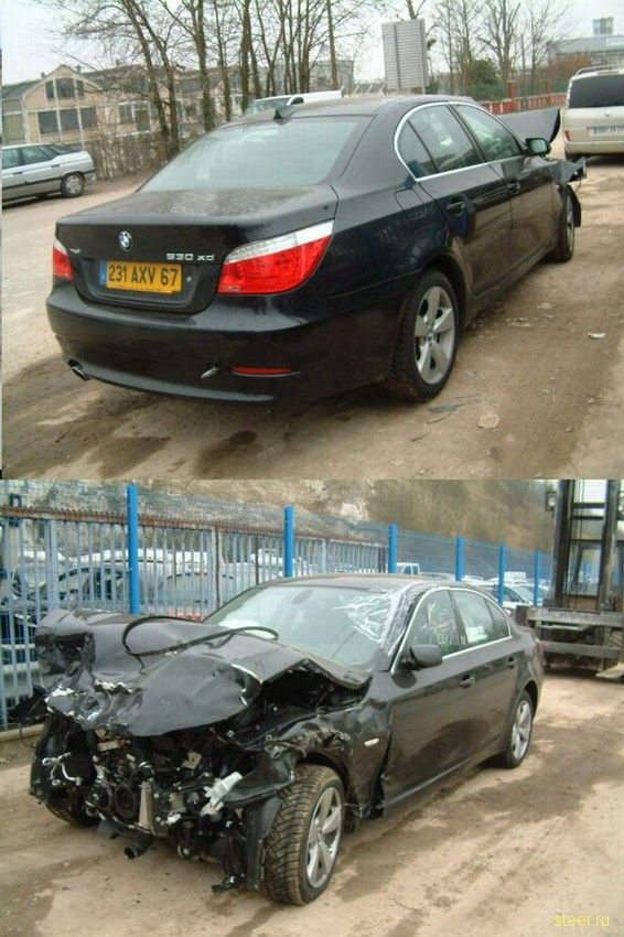 разбитые дорогие автомобили