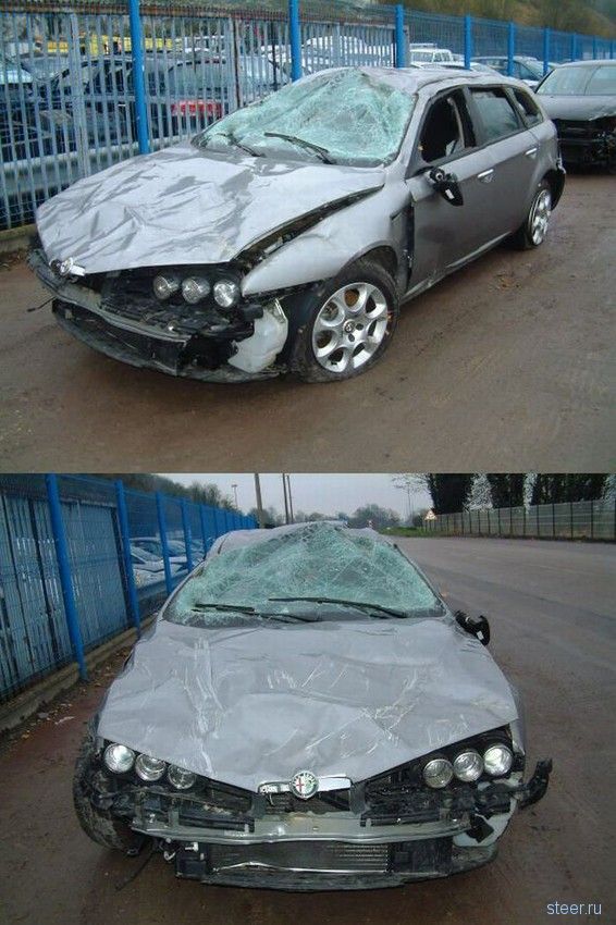 разбитые дорогие автомобили