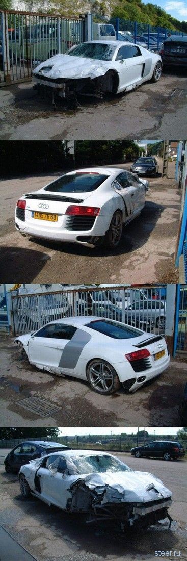 разбитые дорогие автомобили
