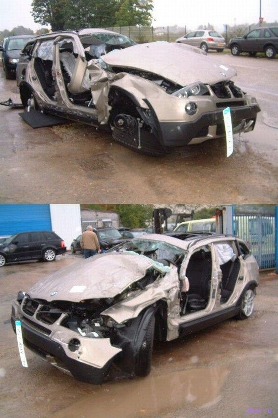 разбитые дорогие автомобили