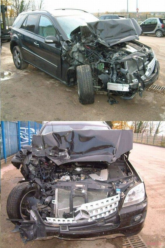 разбитые дорогие автомобили