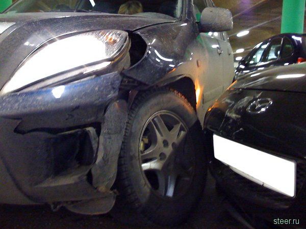 Chery Tiggo и Mazda RX8 : наглядный результат легкого столкновения