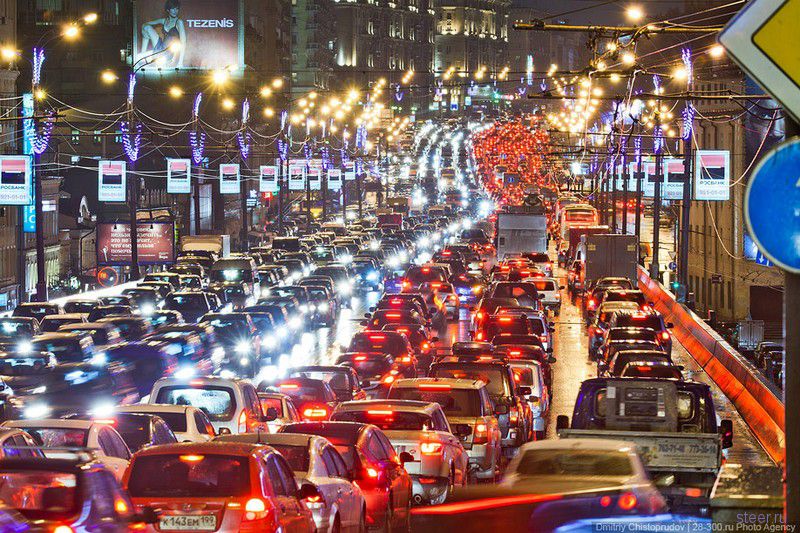 Красота московских пробок (фото)