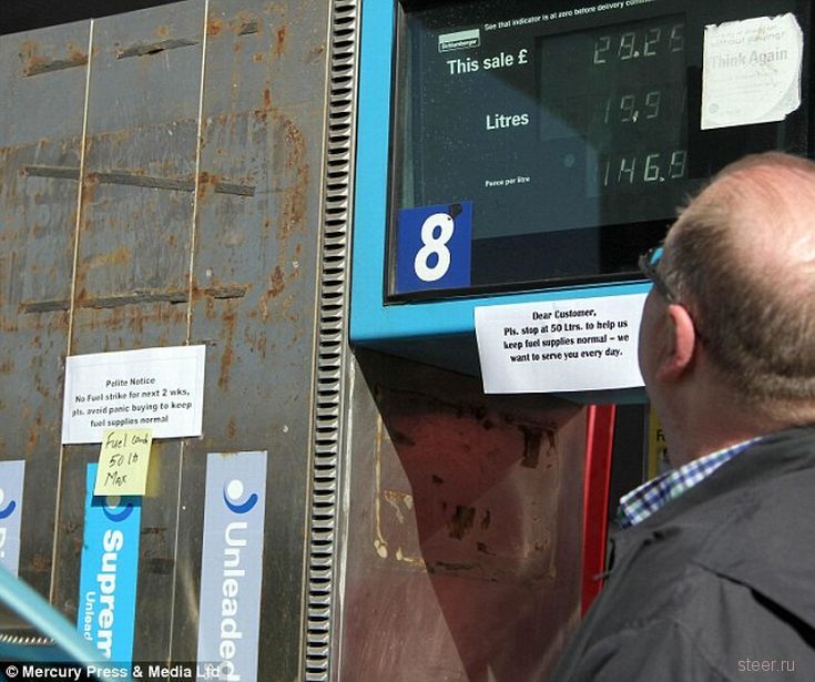 Топливный кризис в Великобритании : Бензин подорожал до 1,4 фунта за литр и скоро достигнет 1,5 (фото)