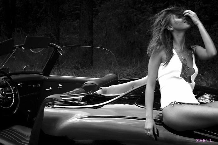 Красивые девушки и винтажные автомобили (фото)