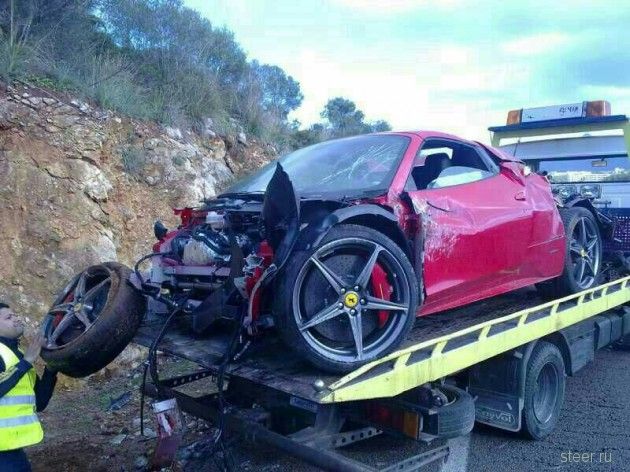 Недолгая жизнь одной из Ferrari 458 Spider
