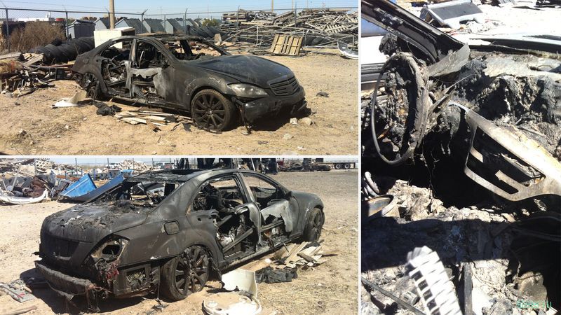 В США сгорел автовоз с суперкарами