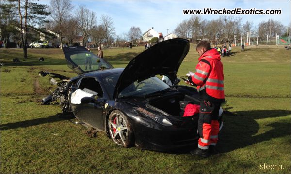 Юный гонщик разбил Ferrari 458 Italia