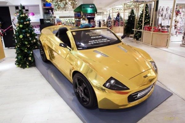 Atom Car : Золотой электрокар для детей за $47000