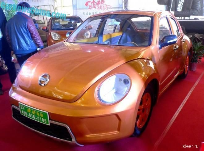 Китайский клон VW Beetle снабдили двумя дополнительными дверями