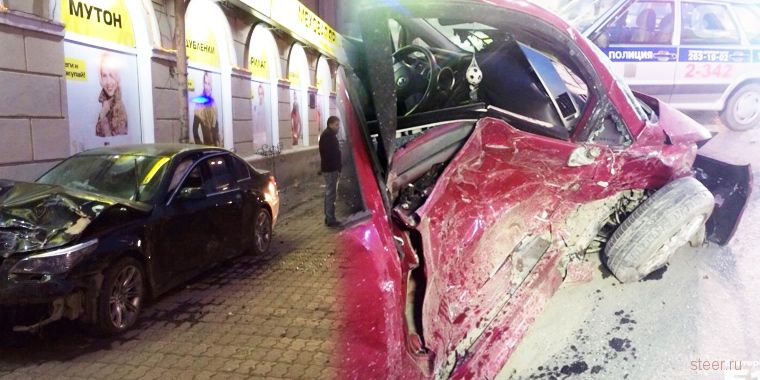 В Екатеринбурге BMW протаранил автобус, три автомобиля и пешехода