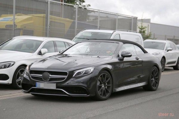 Кабриолет Mercedes S63 AMG пойман во время тестов