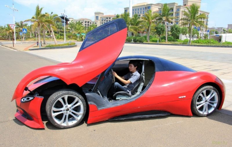 Китаец построил футуристический суперкар за 4800 долларов
