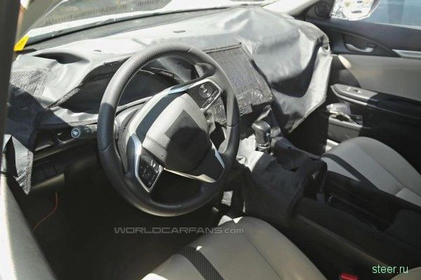 Шпионские фото 2017 Honda Civic : кузов и салон