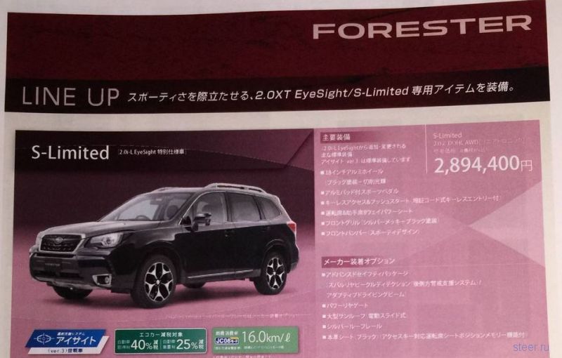 Изображения рестайлинга Subaru Forester