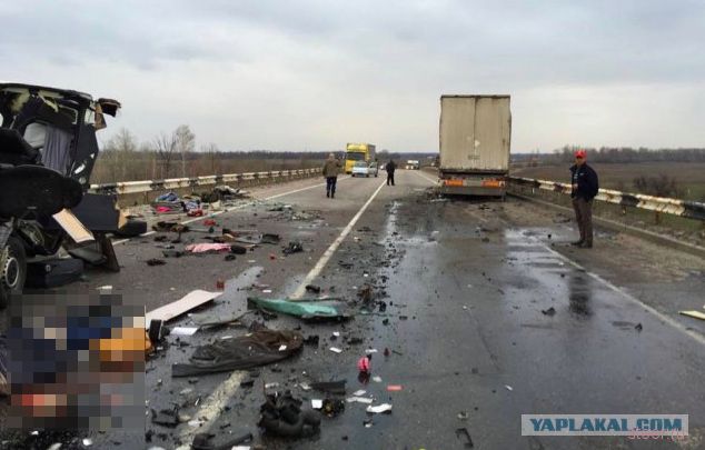 Жуткое ДТП под Лубнами: микроавтобус столкнулся с грузовиком - восемь погибших