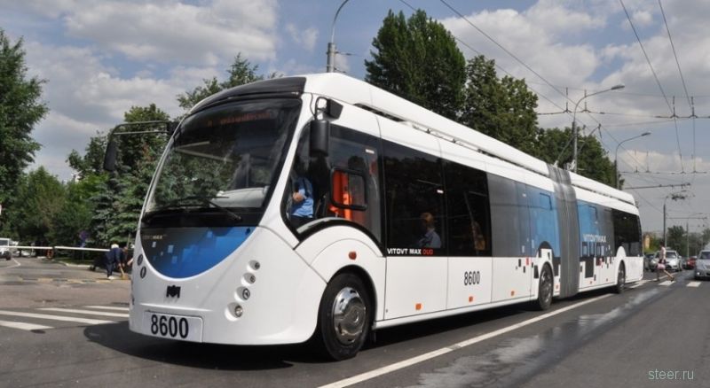 Первый троллейбус без проводов вышел на линию в Москве