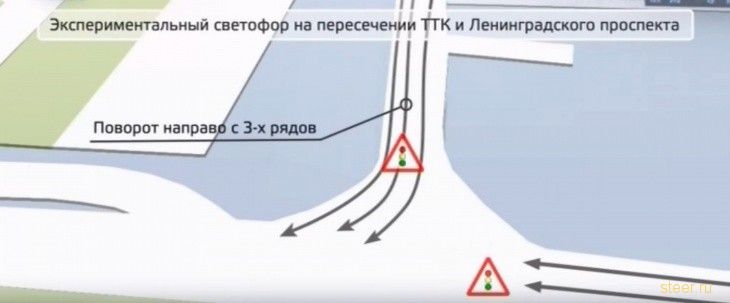 Заработал экспериментальный светофор на ТТК в Москве