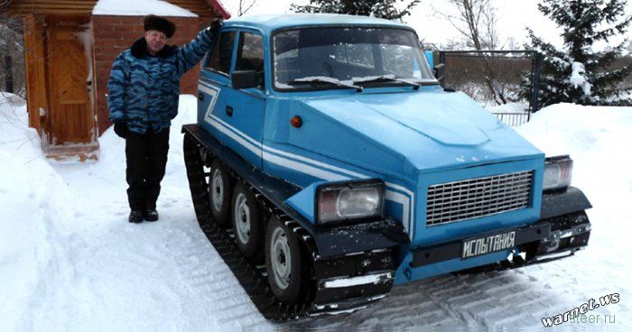 Кузбасский пенсионер собрал в гараже вездеход из Жигулей