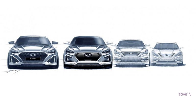 Представлены первые изображения нового Hyundai Sonata