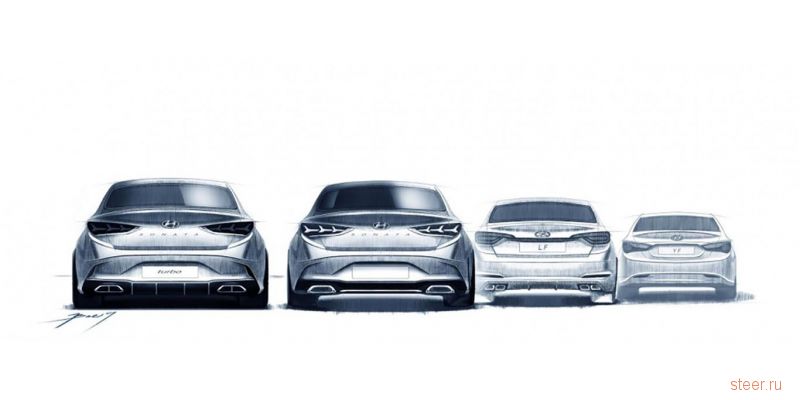 Представлены первые изображения нового Hyundai Sonata