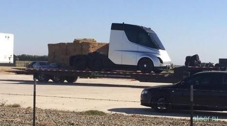 Фотошпионы впервые засняли грузовик Tesla в Калифорнии