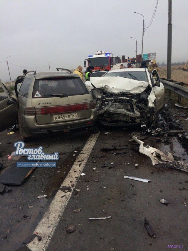 В Ростовской области девушка разбила 4 авто, чуть позже столкнулась лоб в лоб с ВАЗом, 2 человека погибли